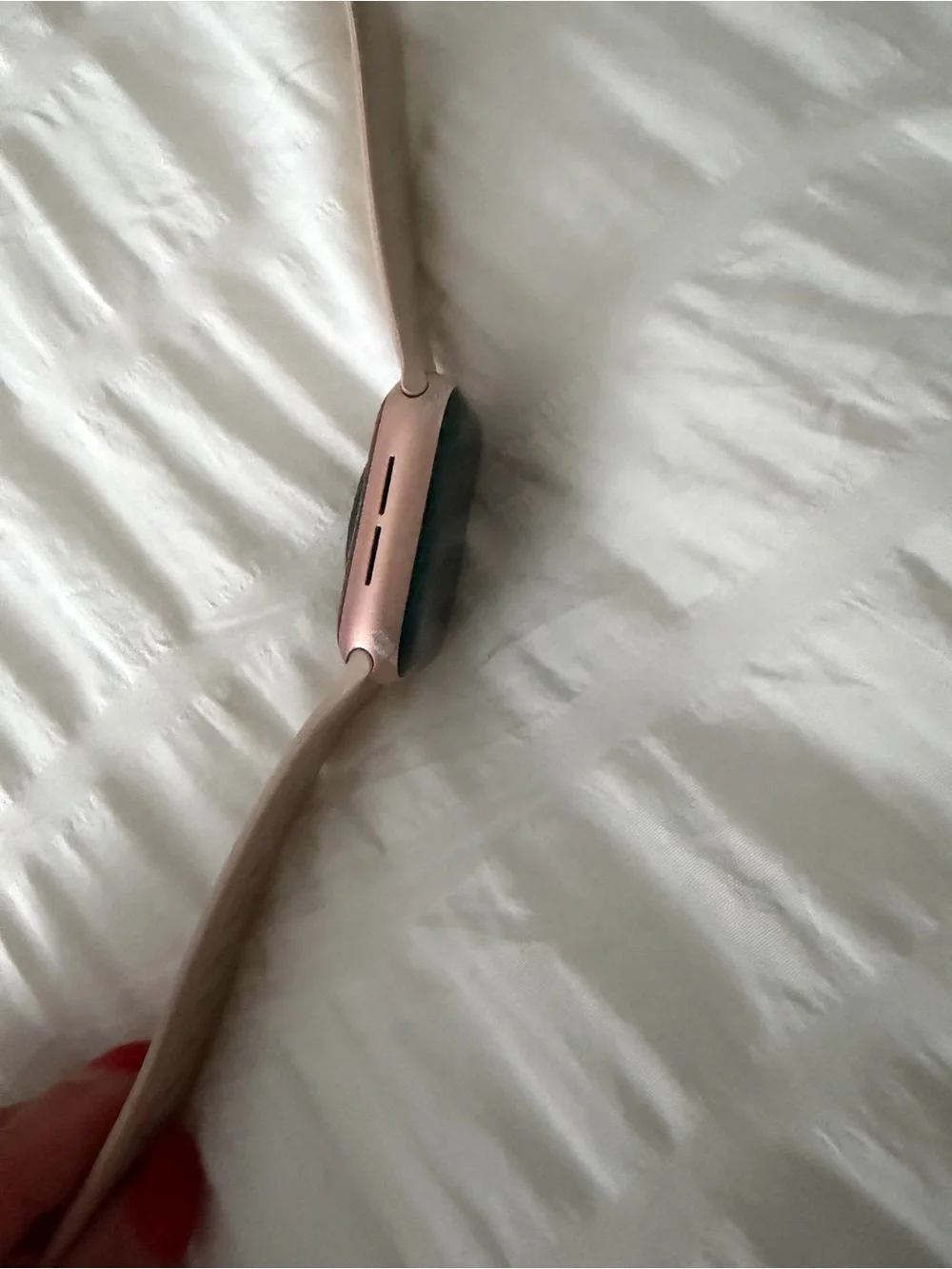 Apple Rose Gold Smartwatch with Blush Pink Silicone Band